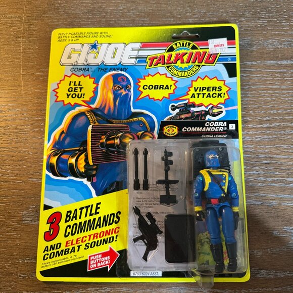 GI Joe Talking Cobra Commander 1991 100% Complete MOC Original Bubble Packaging - Picture 1 of 2